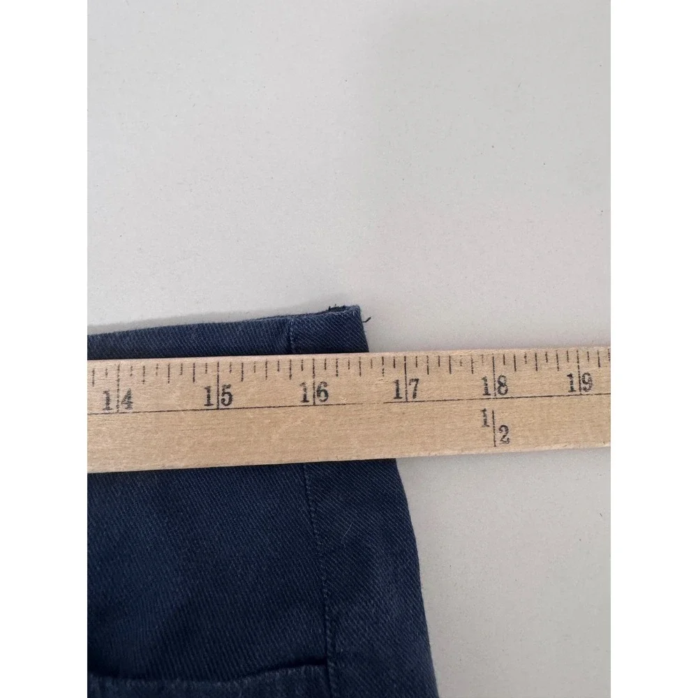 NYDJ Wide Leg Pants sz 8 Navy inen Blend Cropped Trousers‎ minimalist